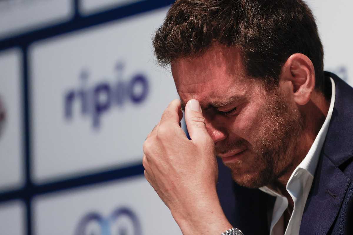 Juan Martin Del Potro in lacrime